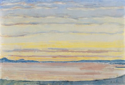 Sunset at Lake Geneva by Ferdinand Hodler